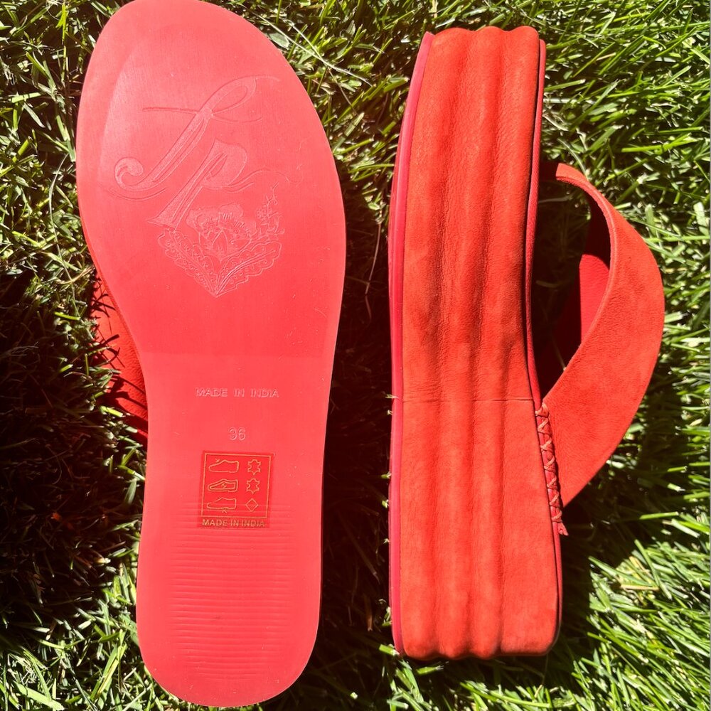 Free people coral platform flip flops - Picture 2 of 4